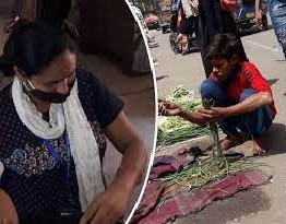 महिला की हरकतोंं से चौराहे पर मचा हंगामा