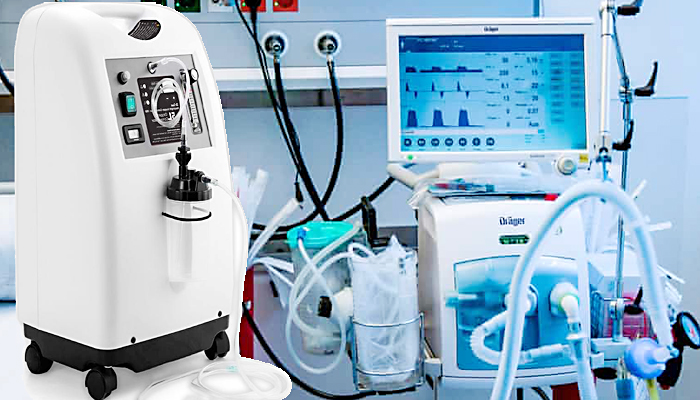 Oxygen concentrator and ventilator