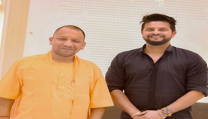 cm yogi ,suresh raina