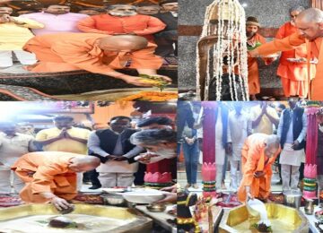 CM Yogi engaged in rituals on Mahashivaratri