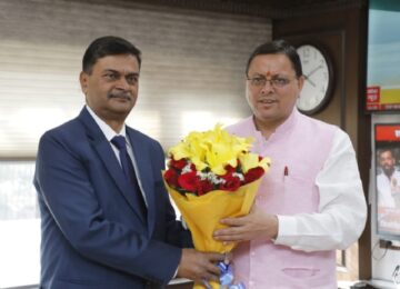 CM Dhami met Union Energy Minister RK Singh