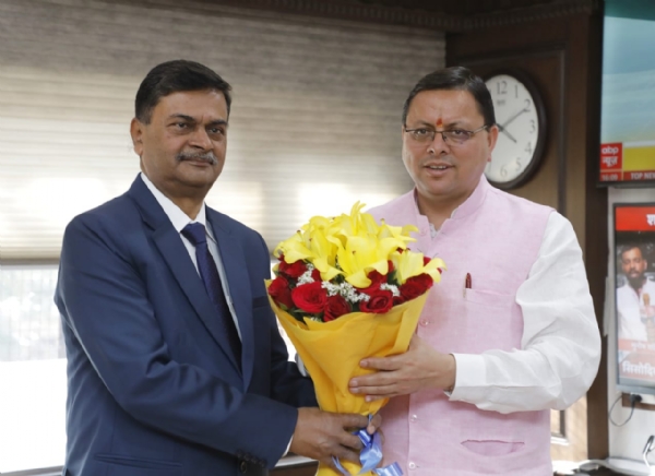 CM Dhami met Union Energy Minister RK Singh