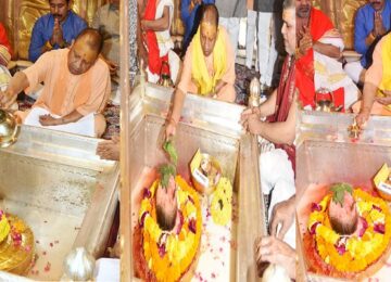 CM Yogi worshiped in Kashi Vishwanath