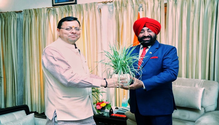 CM Dhami ,Governor Gurmeet Singh