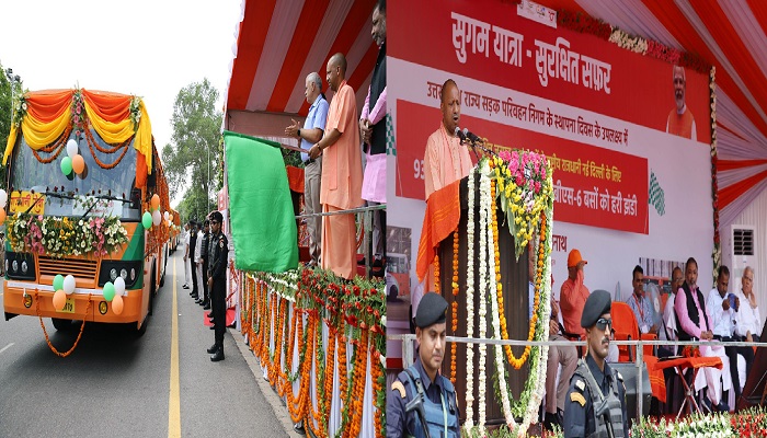 CM Yogi flagged off Rajdhani service bus