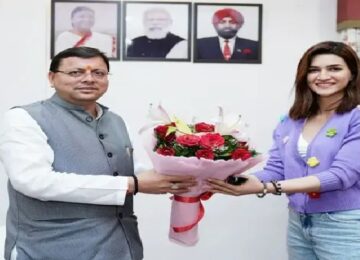 Actress Kriti Sanon met CM Dhami