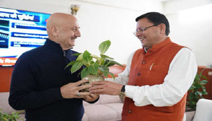 Anupam Kher met CM Dhami