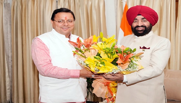 CM Dhami met Governor Gurmeet Singh