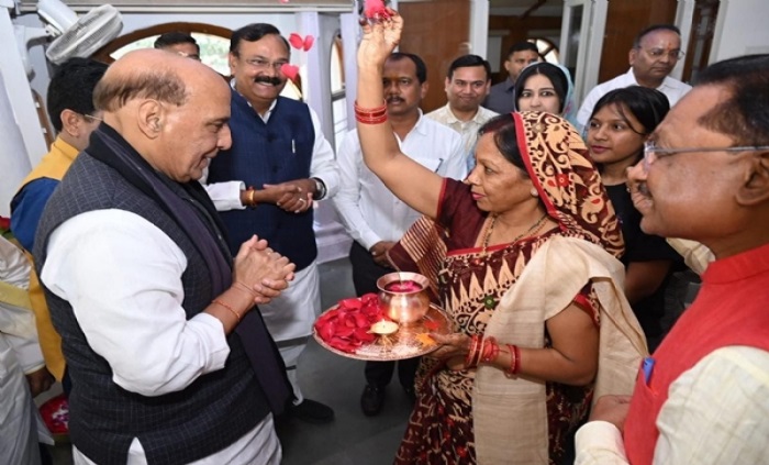 CM Sai, Rajnath Singh