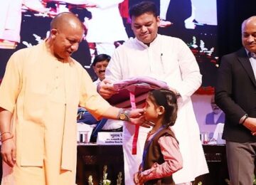 CM Yogi honored meritorious students