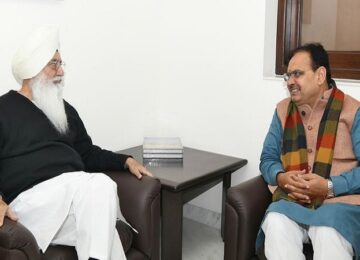 CM Bhajanlal Sharma met Dera chief Baba Gurinder Singh