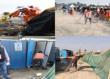 Cleanliness drive started in Maha Kumbh Mela area
