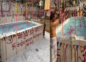 Prisoners in Prayagraj took bath in Triveni water