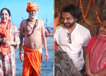 Bollywood actors took a dip in the Sangam during Maha Kumbh