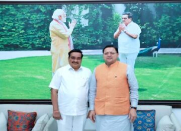 CM Dhami met Water Power Minister CR Patil