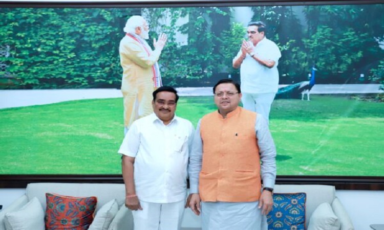 CM Dhami met Water Power Minister CR Patil