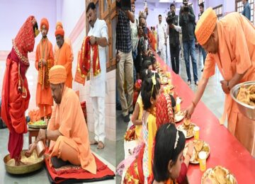 CM Yogi did Kanya Pujan