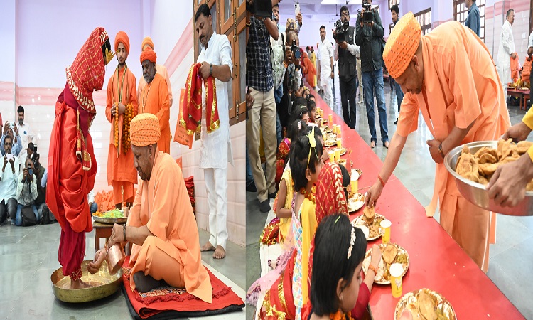 CM Yogi did Kanya Pujan