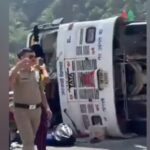 Bus overturned on Gangotri Highway