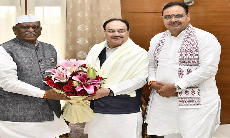 Bhajan Lal and JP Nadda met the Governor
