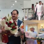 CM Dhami welcomed JP Nadda
