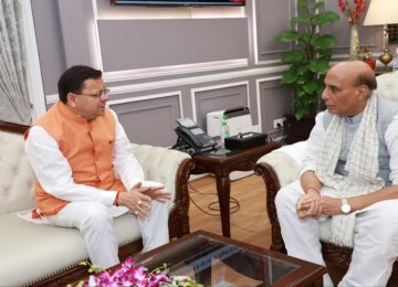CM Dhami met Rajnath Singh