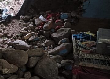 Four died due to house wall collapse