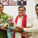 CM Dhami welcomed BJP state president Mahendra Bhatt