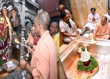 CM Yogi visited and worshipped Kashi Vishwanath and Kaal Bhairav
