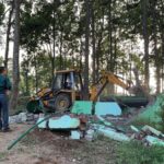 Illegal shrine built in forest land demolished