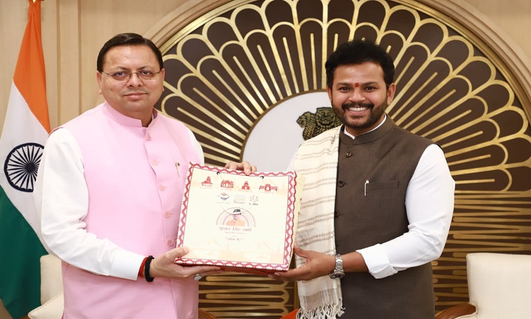 CM Dhami met Union Civil Aviation Minister Kinjarapu Rammohan Naidu