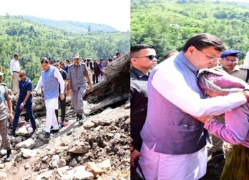 CM Dhami inspected the disaster-affected areas of Chamoli