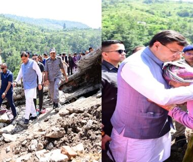CM Dhami inspected the disaster-affected areas of Chamoli