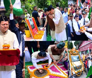 CM Dhami inaugurated Shaheed Samman Yatra 2