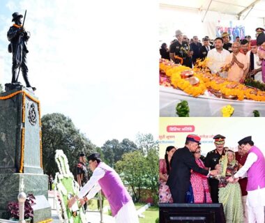 CM Dhami participated in the Martyrs' Honor Ceremony in Lansdowne