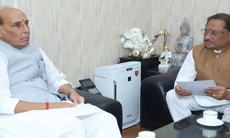 CM Vishnudev Sai met Union Defense Minister Rajnath Singh
