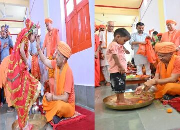 CM Yogi performed Kanya Pujan on Mahanavami