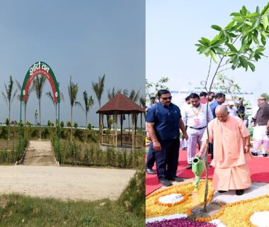 CM Yogi and Rajnath Singh visited 'Shaurya Van'