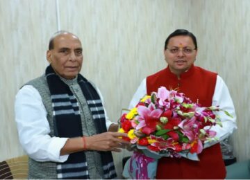 CM Dhami met Defense Minister Rajnath Singh