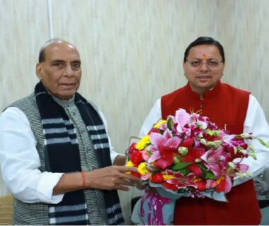 CM Dhami met Defense Minister Rajnath Singh