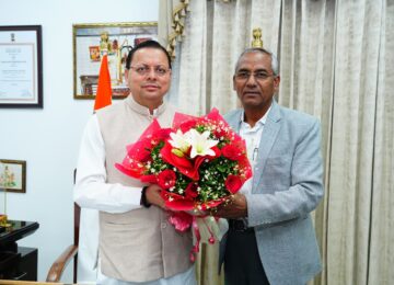 Dr. Mohan Singh Bisht met CM Dhami