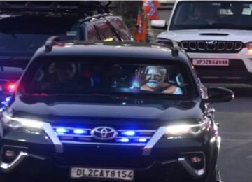 Grand welcome for PM Modi in Kashi