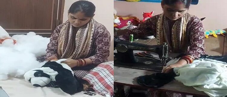 Vandana started working in soft toys after taking training under ODOP.