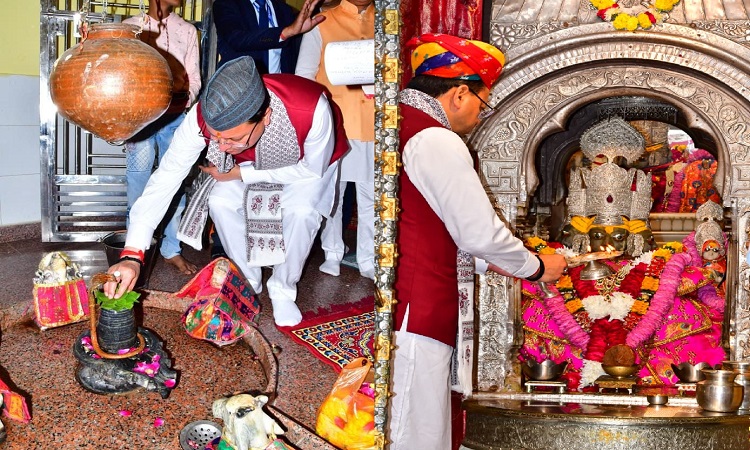 CM Dhami offered prayers at Shri Brahma Temple