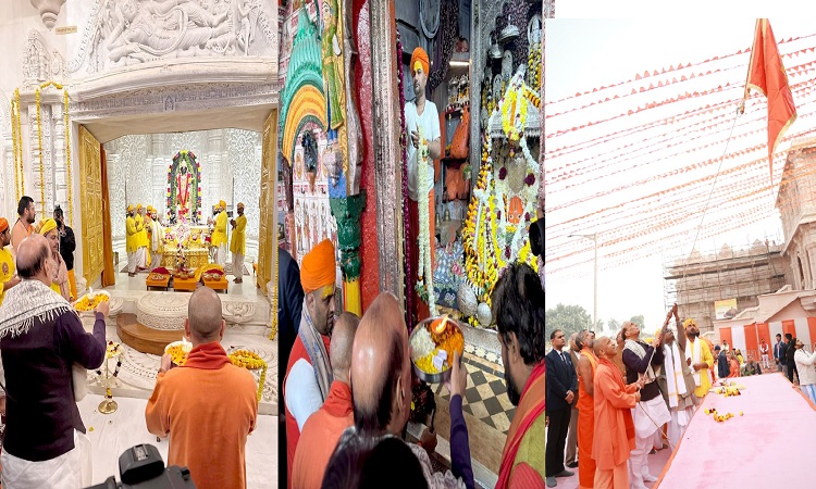 CM Yogi and Rajnath Singh visited and worshipped Hanumangarhi and Ramlala.