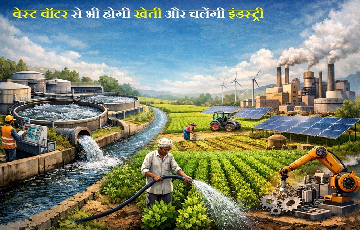 Waste water will also be used for farming and industry.