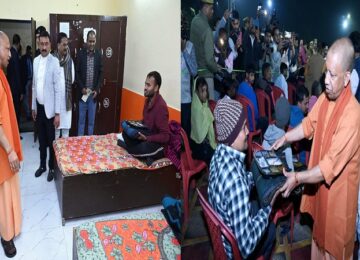 CM Yogi inspected two night shelters in the metropolis.