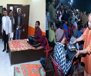 CM Yogi inspected two night shelters in the metropolis.