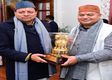 Union Minister of State Dr. Raj Bhushan Chaudhary met CM Dhami