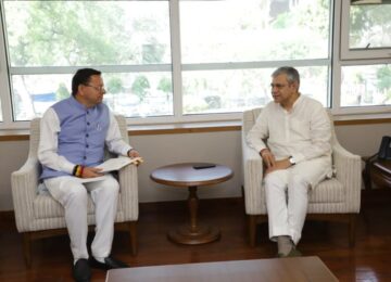 CM Dhami met Union Minister Ashwini Vaishnav